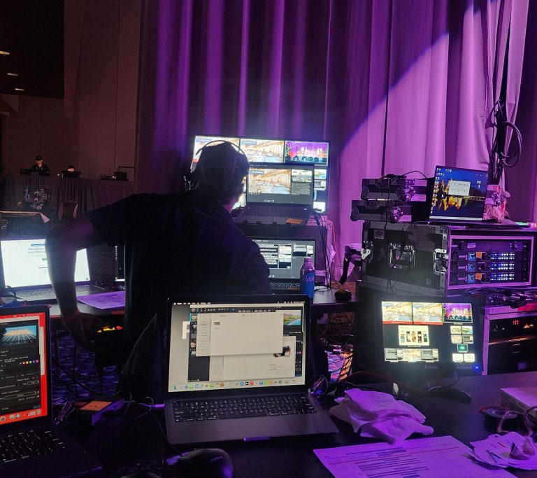 backstage video village corporate AV production
